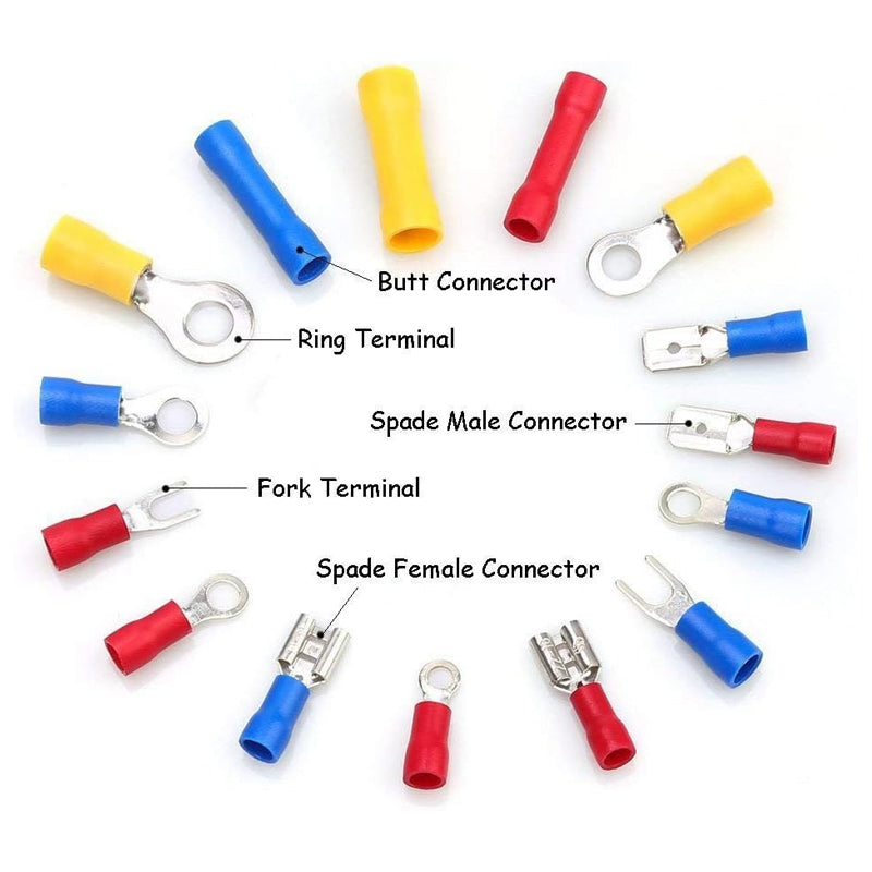 720PCS Assorted Crimp Terminals Electrical Wire Connector Kit Set