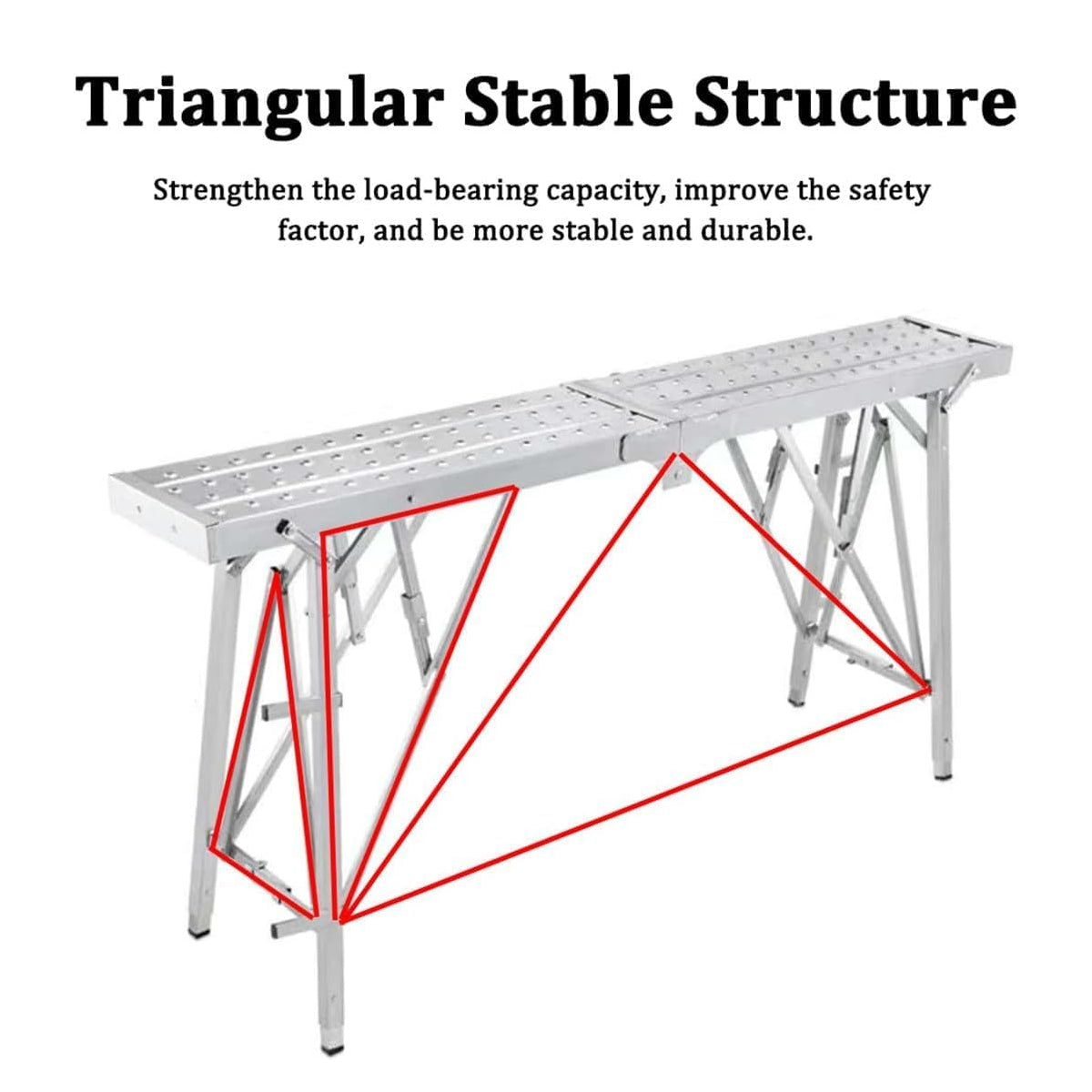 Folding Scaffolding Platform Galvanized Steel 150kg Load