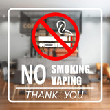 No Smoking Sign Waterproof Removable Safety Sticker Label 10pcs