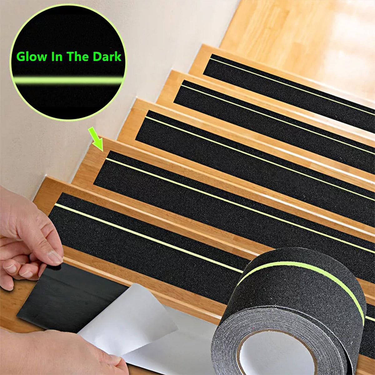 5PCS Non Slip Safety Grip Tape for Stairs Walkways Textured Adhesive