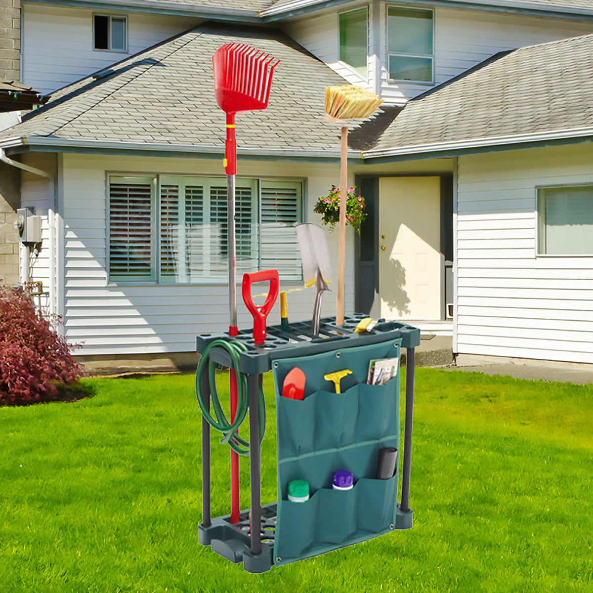 Hacienda Garden Tool Storage Rack Organiser Shed Utility Indoor Outdoor