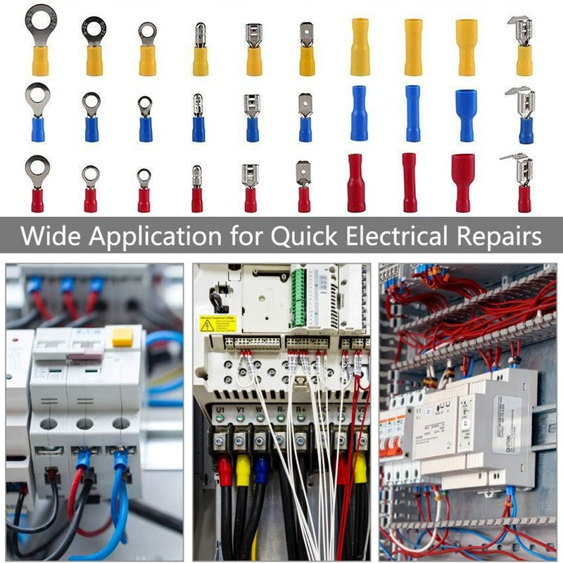720PCS Assorted Crimp Terminals Electrical Wire Connector Kit Set