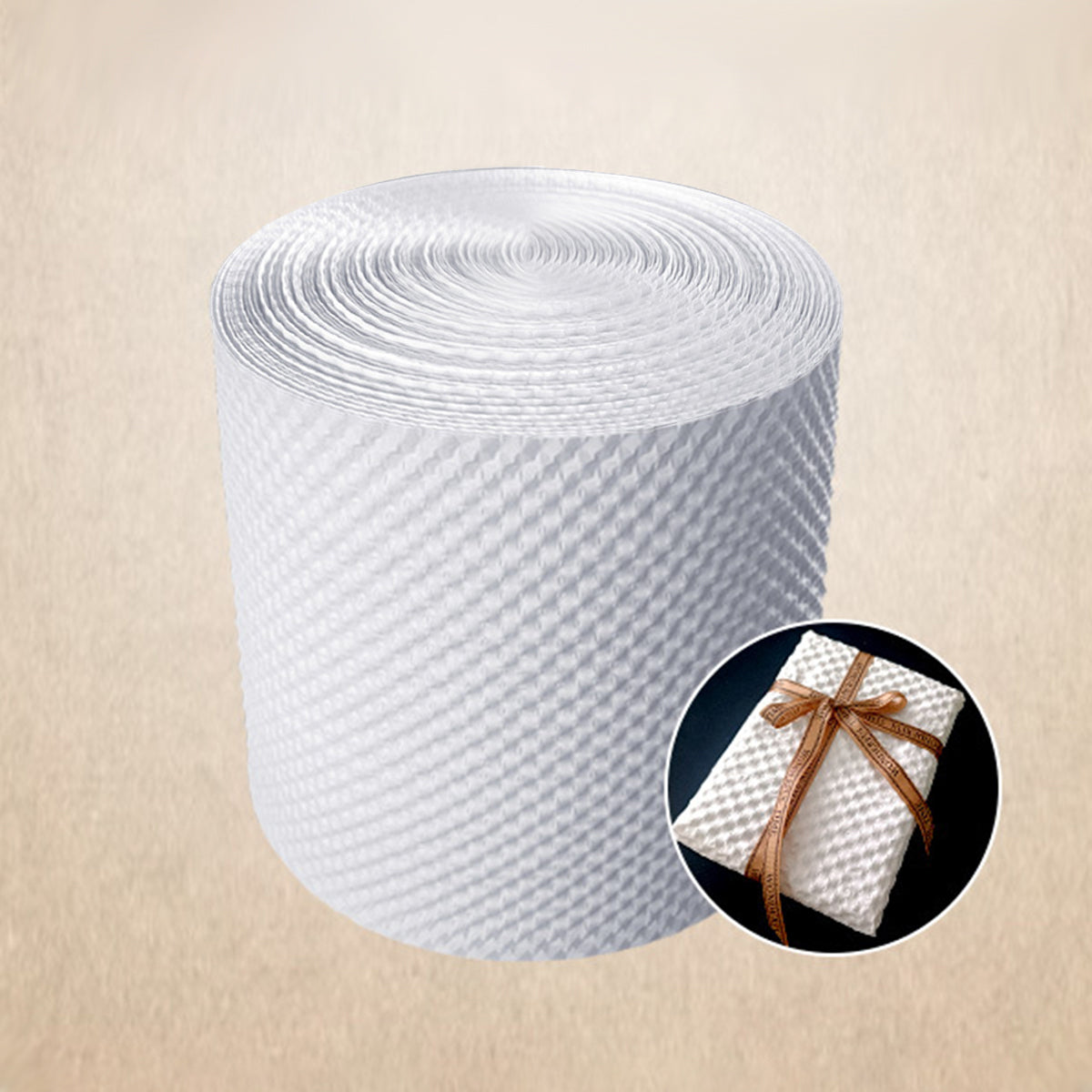 White Kraft Bubble Paper Roll Degradable Cushion Packaging Wrap