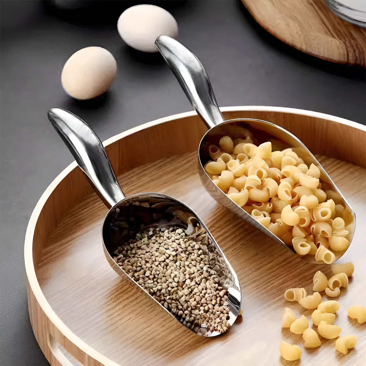 4 Sizes Aluminum Alloy Ice, Flour Rice Scoops Multipurpose