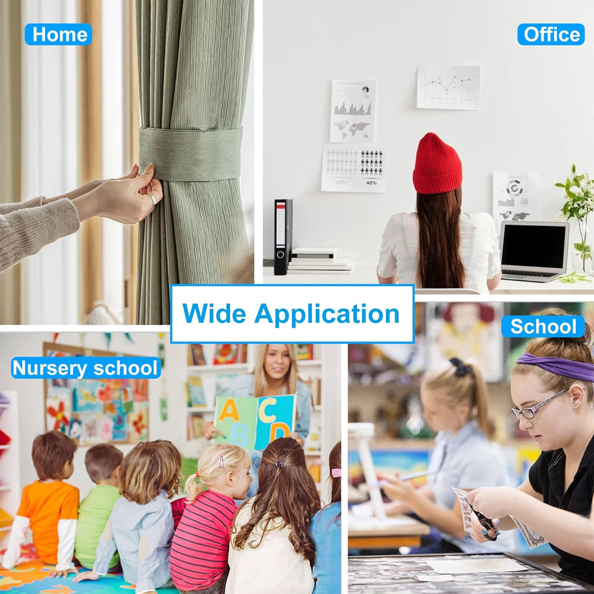 Strong Sticky Round Self Adhesive Velcro Dots DIY Bond Tape No Mark Fasteners