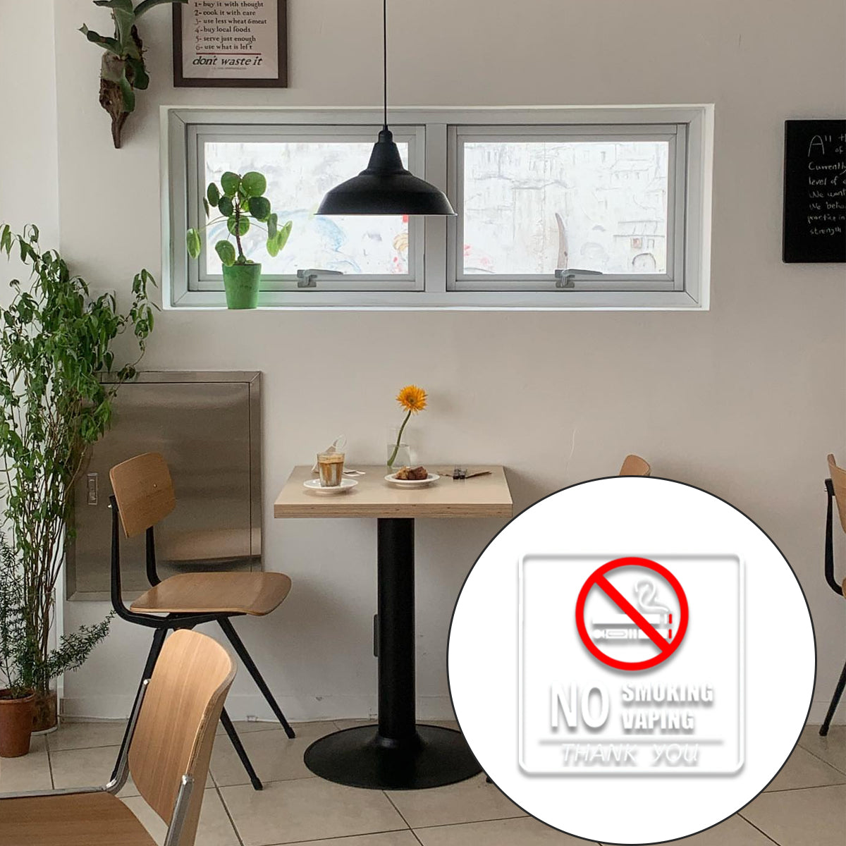 No Smoking Sign Waterproof Removable Safety Sticker Label 10pcs