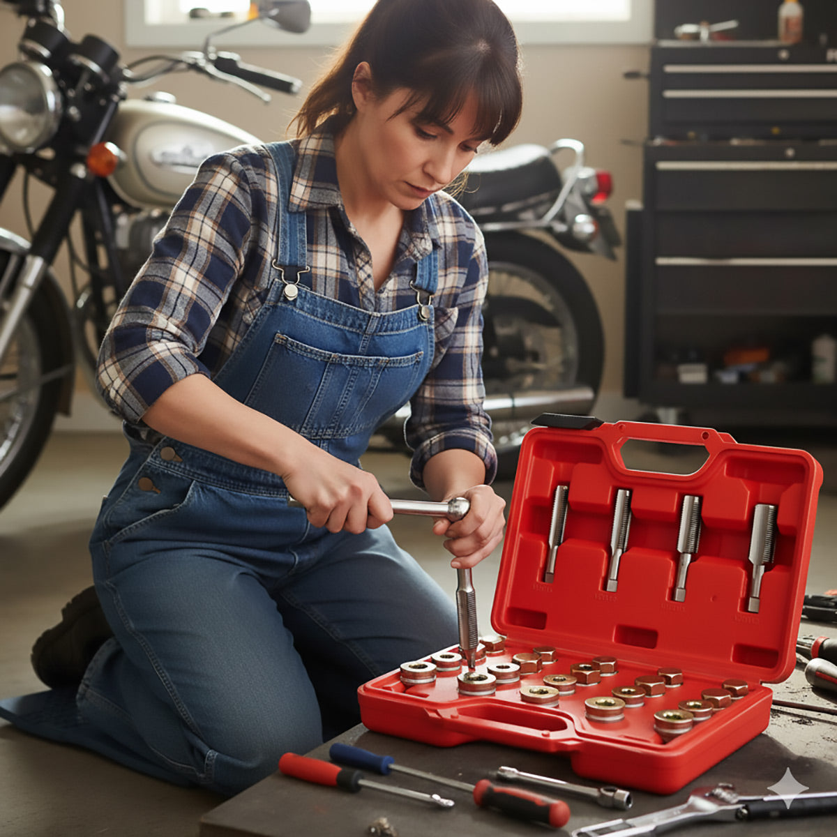 64PCS Oil Pan Drain Plug Thread Repair Kit M13–M20 for Engine Maintenance