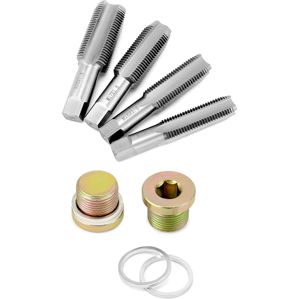 64PCS Oil Pan Drain Plug Thread Repair Kit M13–M20 for Engine Maintenance