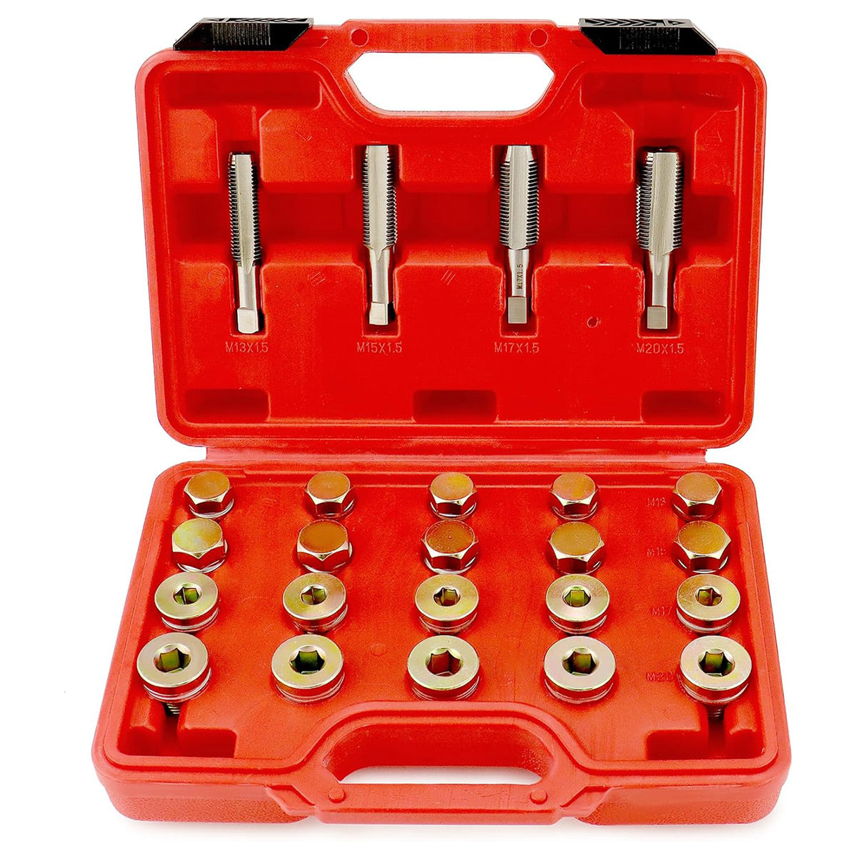 64PCS Oil Pan Drain Plug Thread Repair Kit M13–M20 for Engine Maintenance