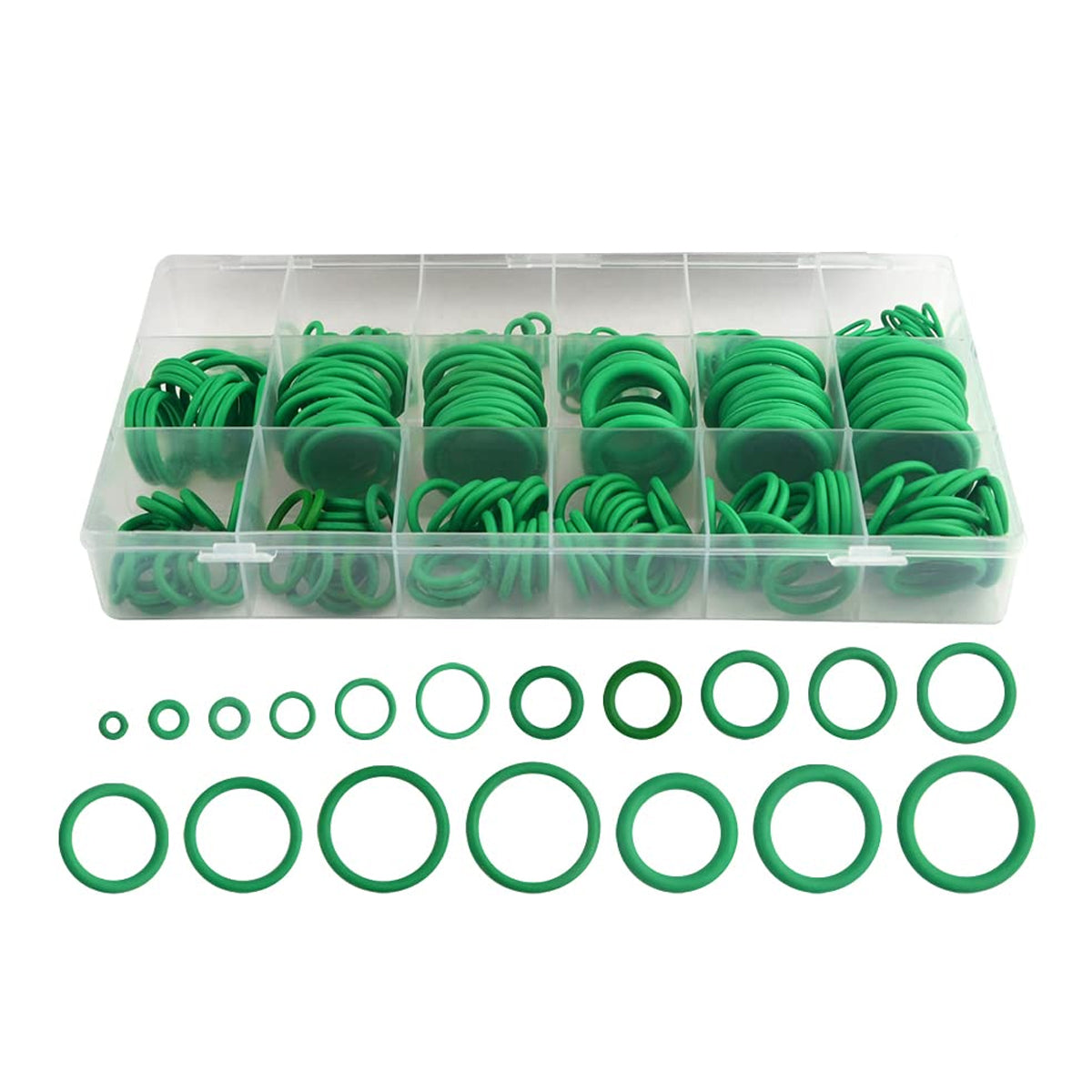 270PCS Automotive Green Rubber O-Ring Seal Repair Kit Set