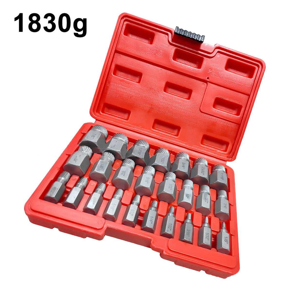 25PCS Damaged Screw Extractor Multi-Spline Easy Out Bolt Remover Set