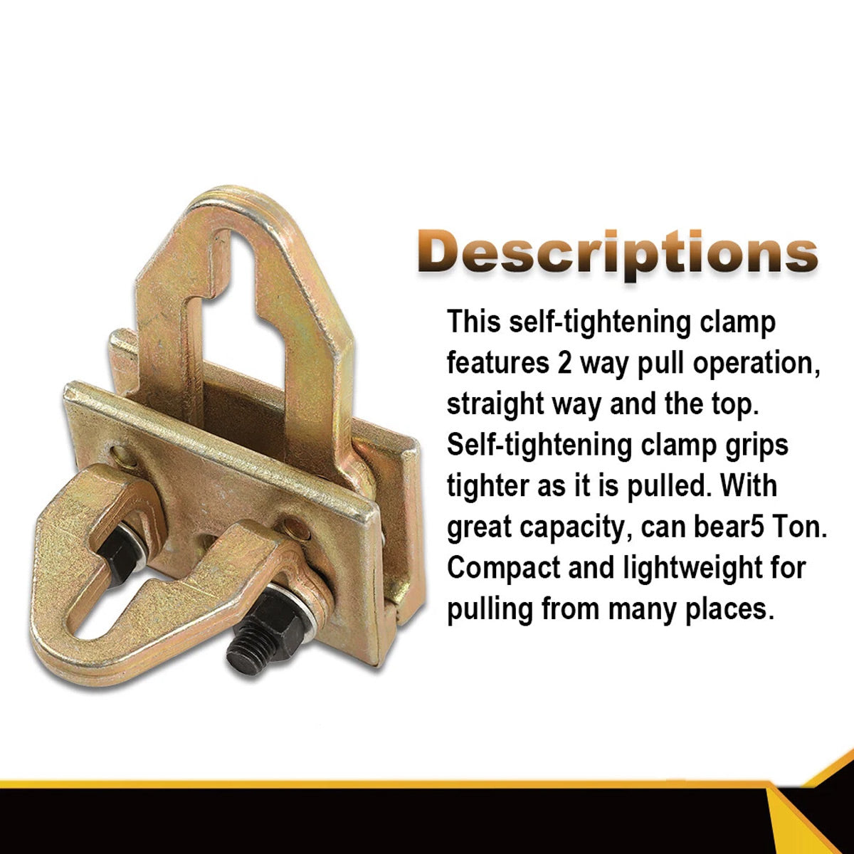 3-Ton Auto Body Pull Clamp Self-Tightening for Dent Panel Repair