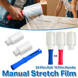 Mini Stretch Wrap Handle Film Packaging Clear Plastic Shrink Wrap Roll