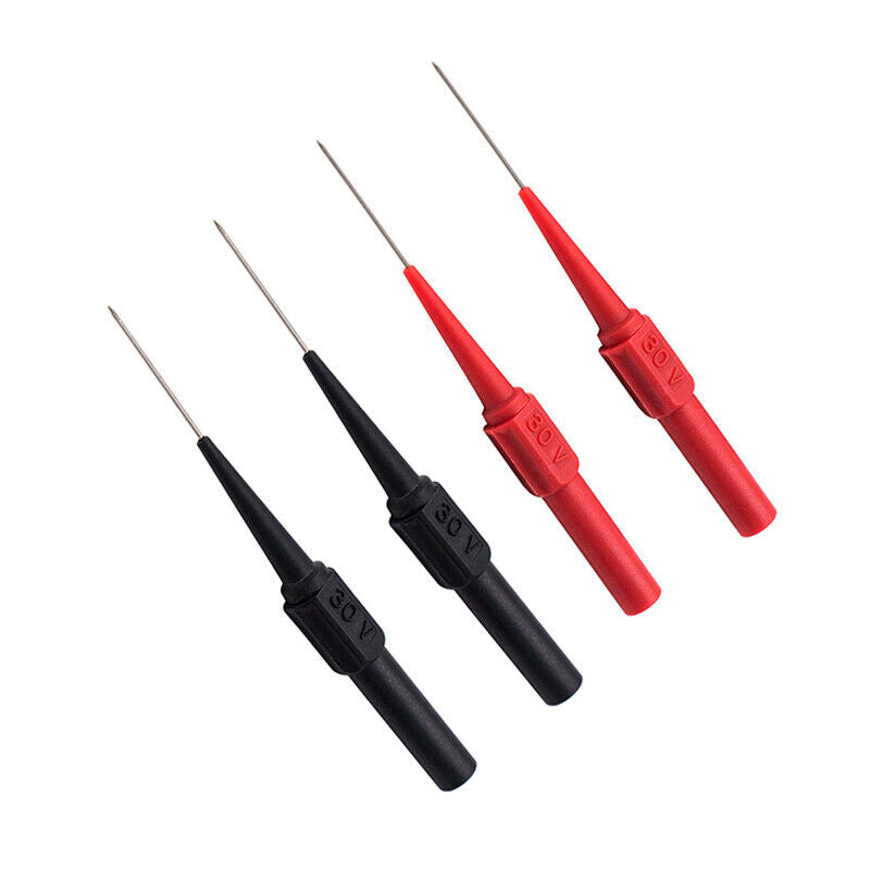 Multimeter Test Lead Extension Back Probes Sharp Needle Micro Pins 4 Pack