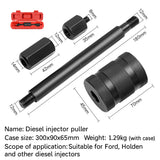 Diesel Injector Removal Tool Set with Sliding Hammer M8–M14