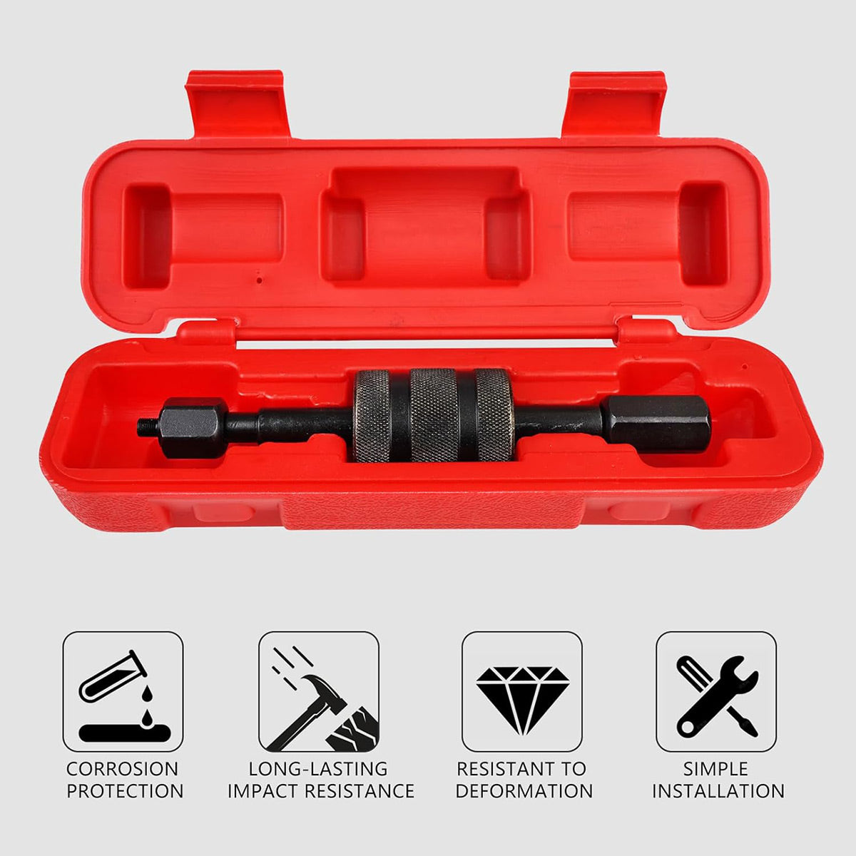 Diesel Injector Removal Tool Set with Sliding Hammer M8–M14