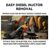 Diesel Injector Removal Tool Set with Sliding Hammer M8–M14