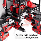 4-Layer Wall-Mounted Power Tool Storage Rack for Drill Screwdriver Organisation