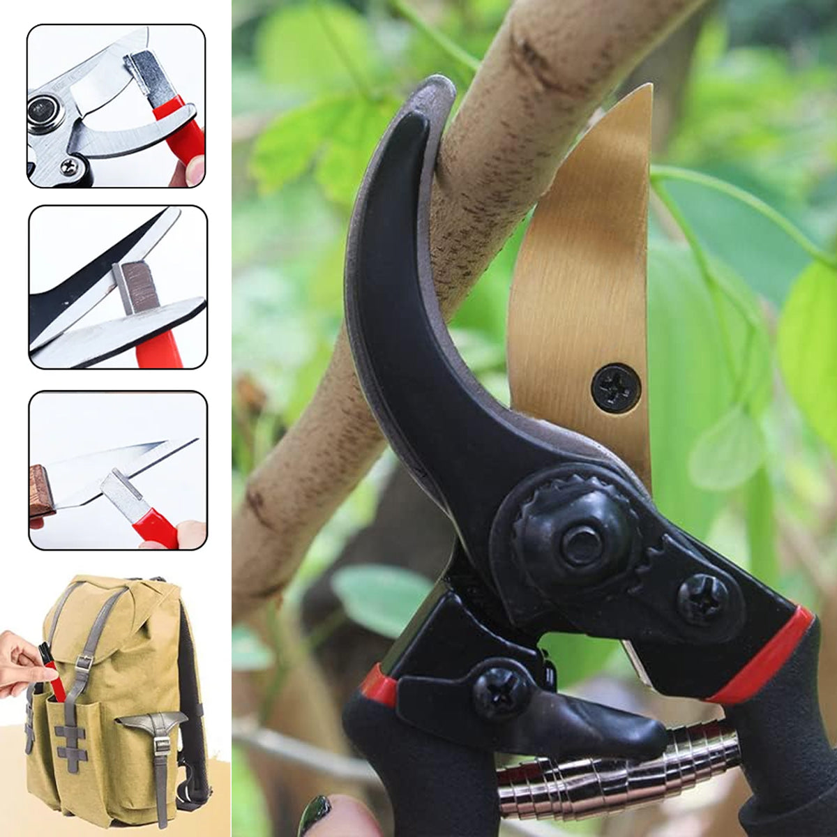 5PCS Handheld Knife Garden Tool Carbide Sharpener Pocket Set