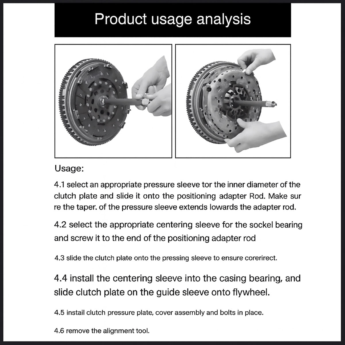 11PCS Clutch Alignment Tool Kit for Car Transmission Repair