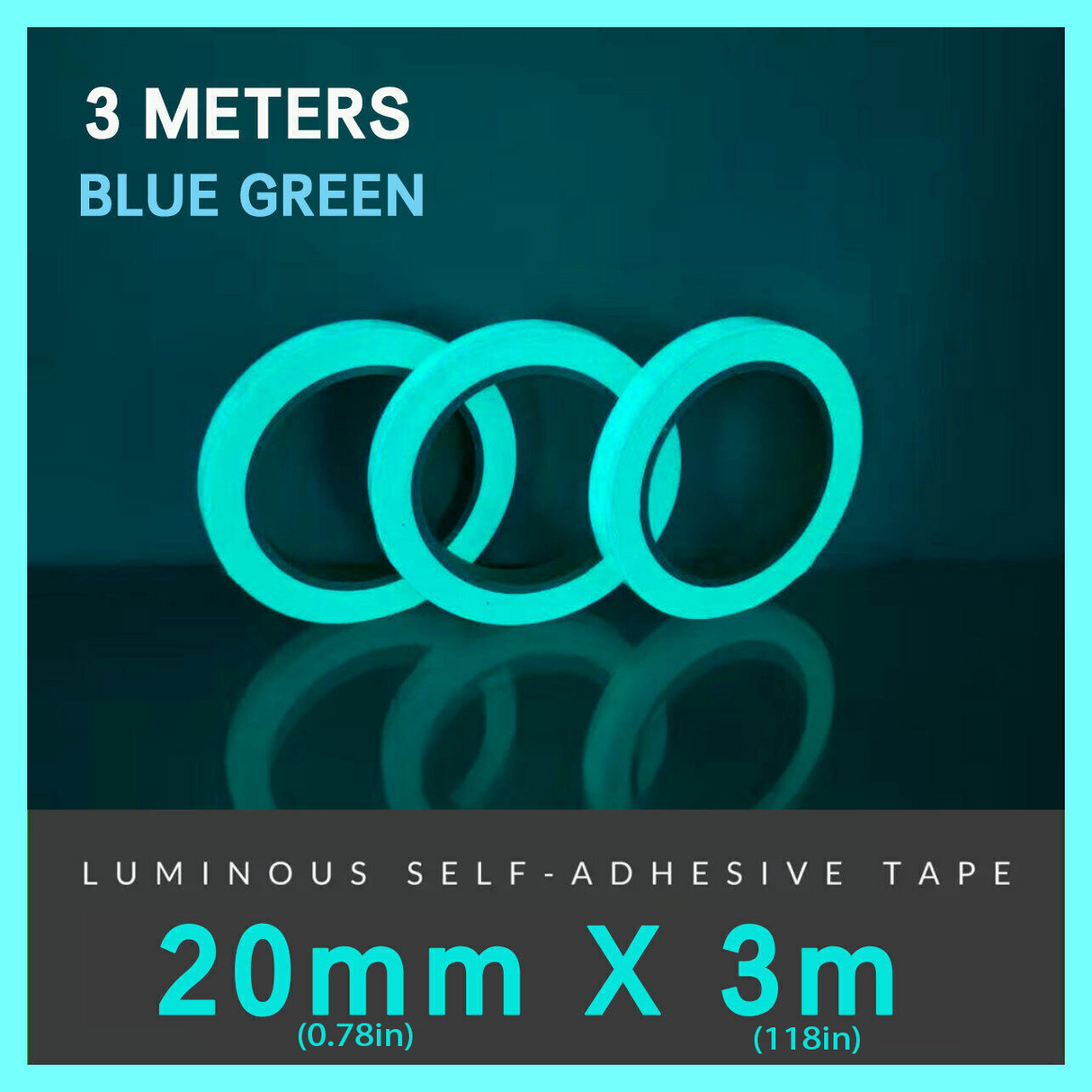Luminous Fluorescent Night Glow Tape Self Adhesive Safety Sticker