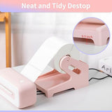 Pink Label Paper Holder Organizer Stand for Desk and Shelf Storage