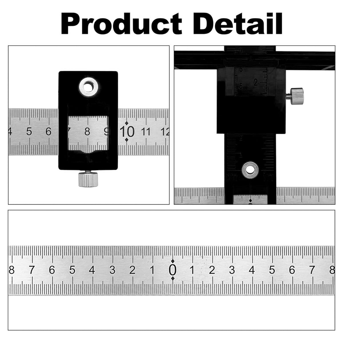 Woodworking Drill Guide Punch Locator Ruler for Furniture Carpentry