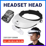 LED Headband Magnifier with Headlight Jeweler Loupe