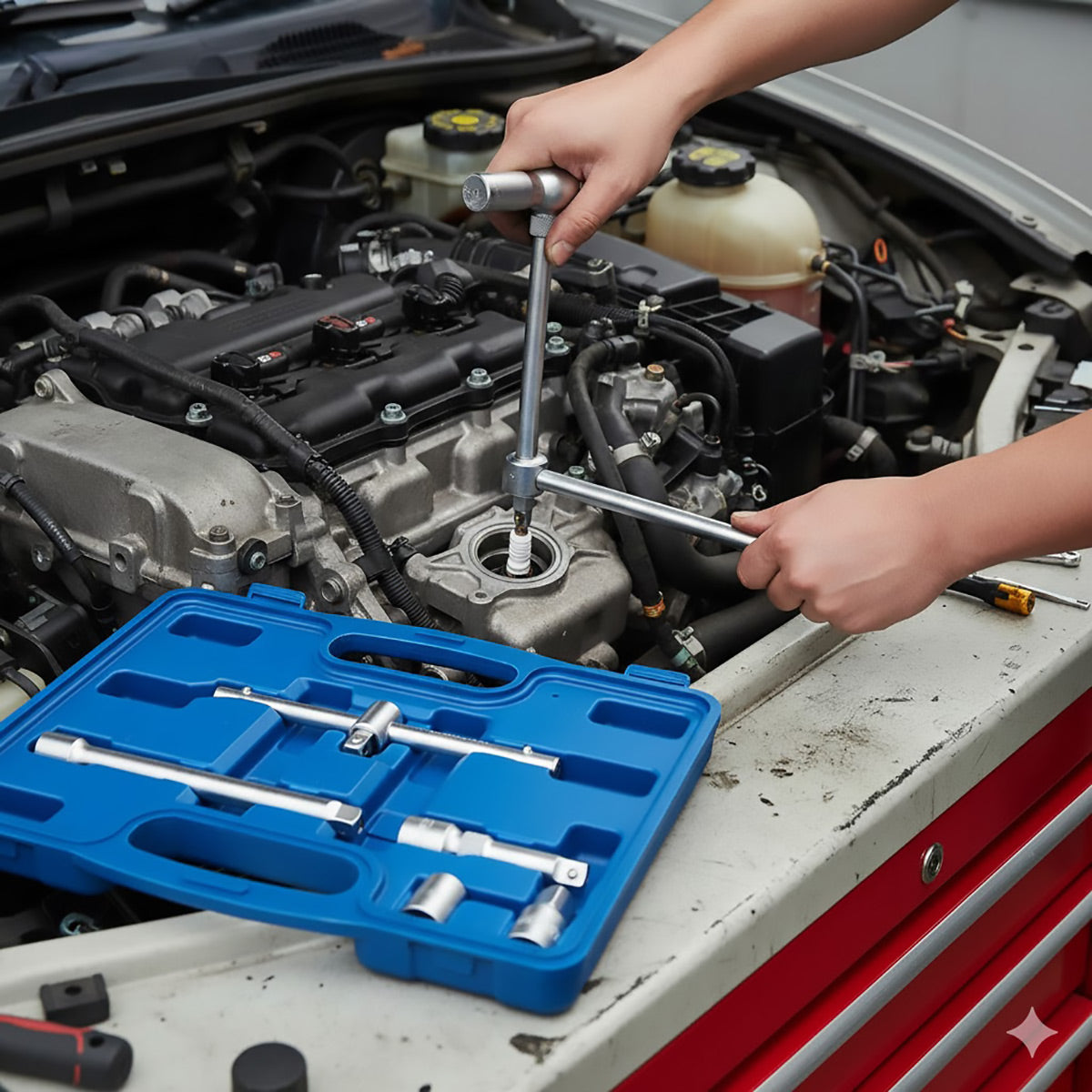 23PCS Oil Pan Wrench Socket T-Bar Set for Engine Repair