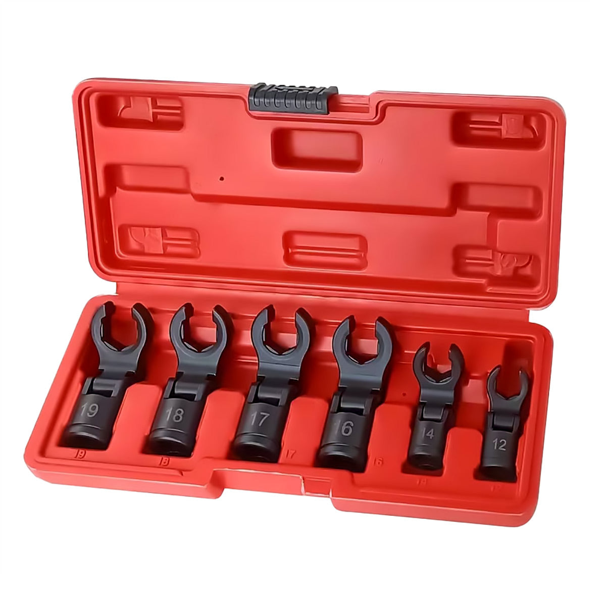 6PCS Fuel Line Wrench Set Swivel Head CR-V for Car Truck