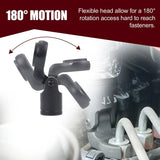 6PCS Fuel Line Wrench Set Swivel Head CR-V for Car Truck