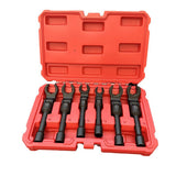 6PCS Flexible Head Fuel Line Wrench Set 12–19mm CR-V Steel