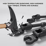 6PCS Flexible Head Fuel Line Wrench Set 12–19mm CR-V Steel