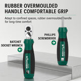 40PCS Portable Ratchet Screwdriver Kit with Magnetic Bit Holder for DIY Repair