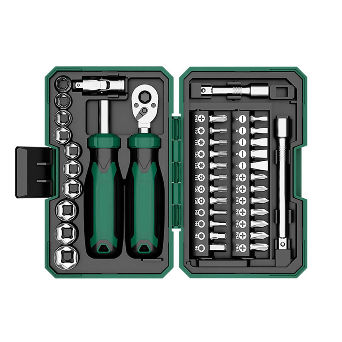 40PCS Portable Ratchet Screwdriver Kit with Magnetic Bit Holder for DIY Repair