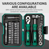 40PCS Portable Ratchet Screwdriver Kit with Magnetic Bit Holder for DIY Repair