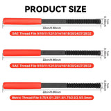 3PCS Thread Repair File Set SAE Metric Metal Hand Files