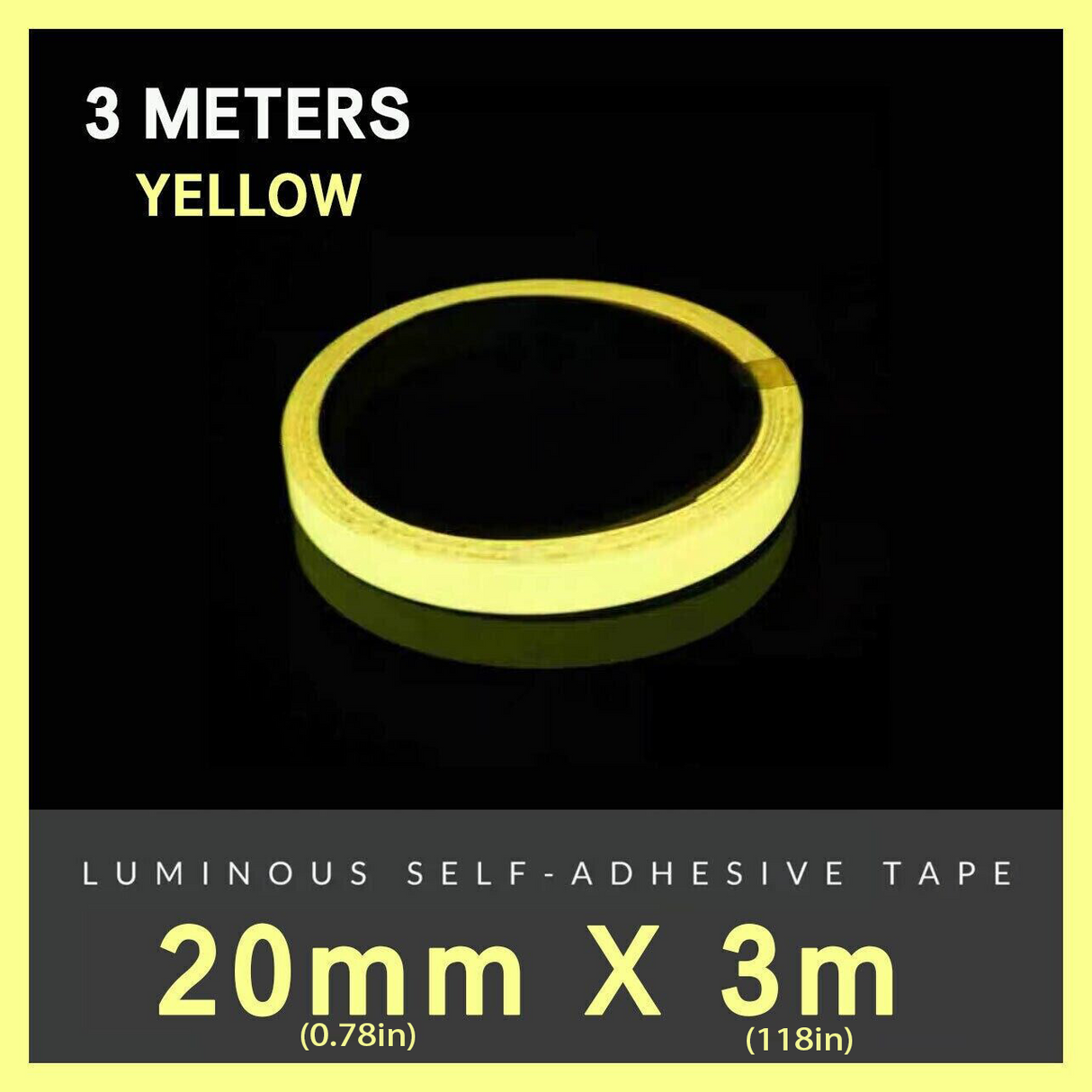 Luminous Fluorescent Night Glow Tape Self Adhesive Safety Sticker