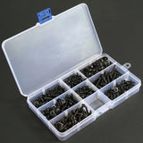 340PCS Black Self-Tapping Screws Assortment for Metal Wood