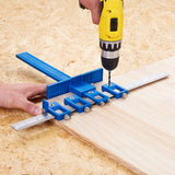 Woodworking Drill Guide Punch Locator Ruler for Furniture Carpentry