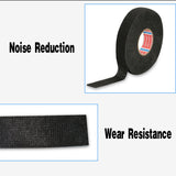4PCS 19mm x 15M Car Wiring Harness Adhesive Cloth Tape Noise Reduction