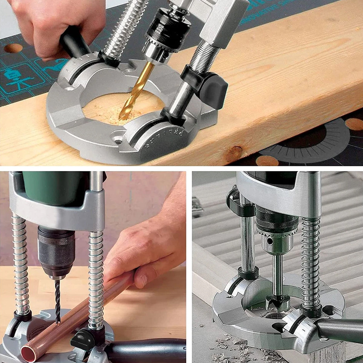 Adjustable Drill Stand Press for Wood and Metal Drilling