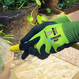 Nitrile Dipped Work Gloves Oil Resistant Non Slip Labor Gloves 2 Pairs