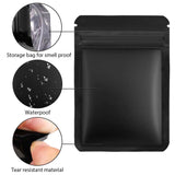 100PCS Black Aluminium Foil Resealable Food Storage Pouches