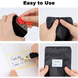 100PCS Black Aluminium Foil Resealable Food Storage Pouches