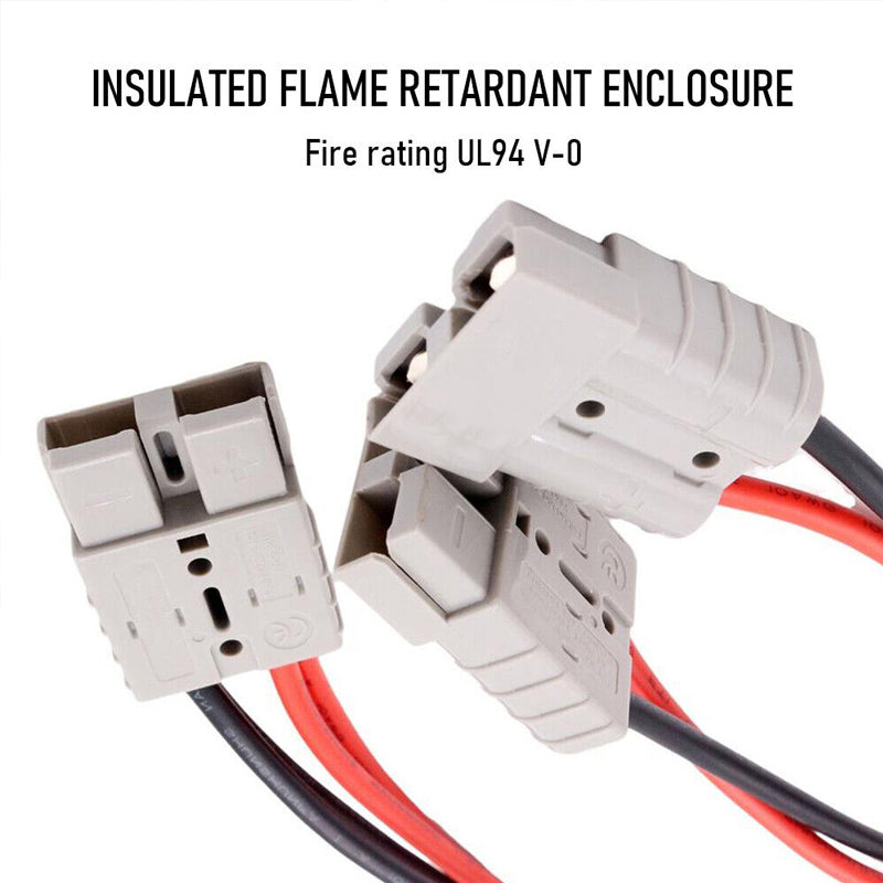 50 Amp Anderson Plug Connector Double Y Adaptor 6mm Cable Automotive