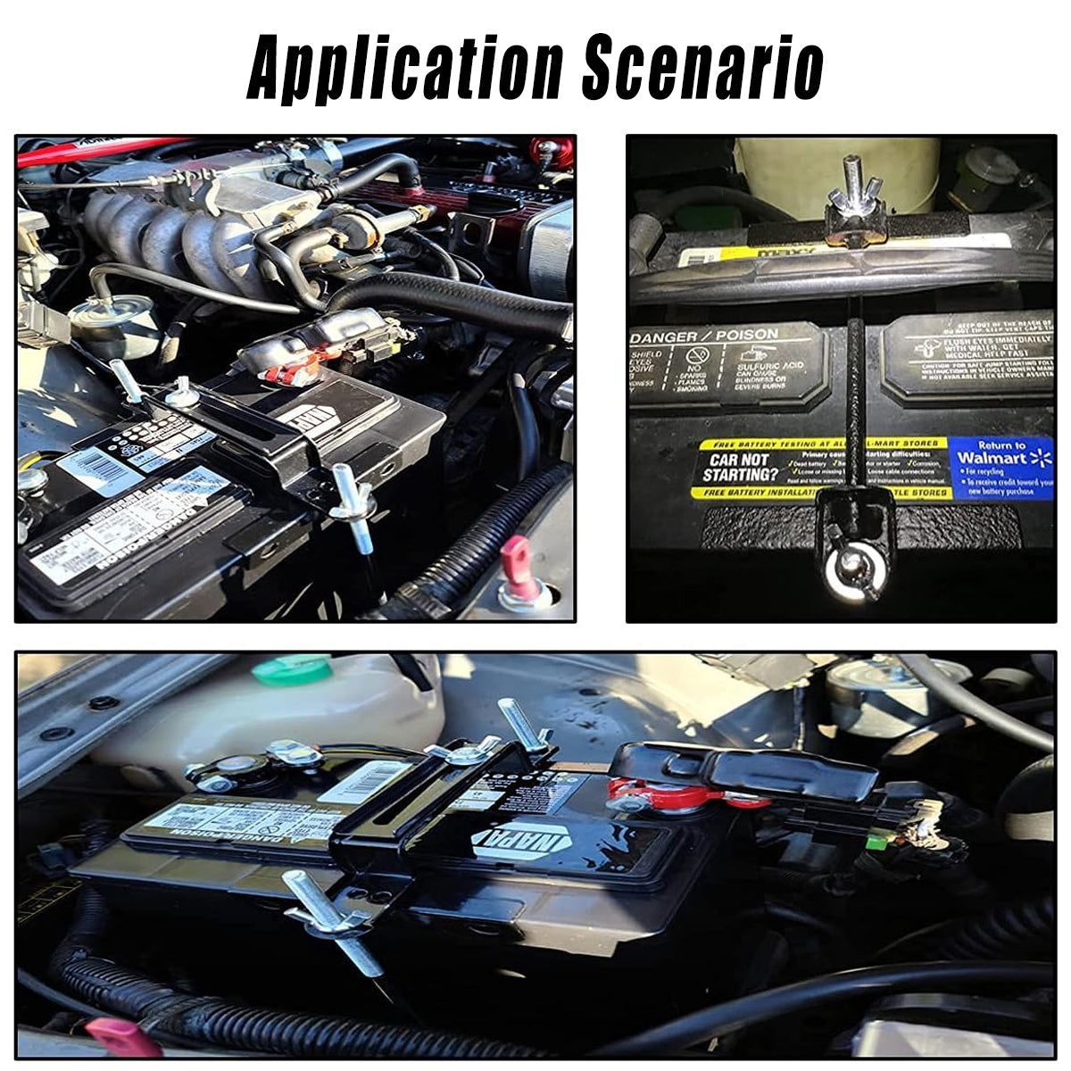 Adjustable Car Battery Fixing Bracket Holder Mount Clamp