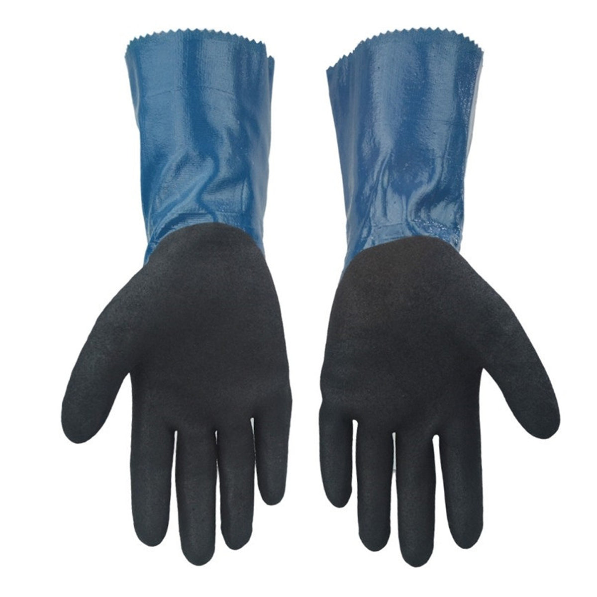 Extended Nitrile Oil Proof Work Gloves 30cm Non Slip Repair Gloves