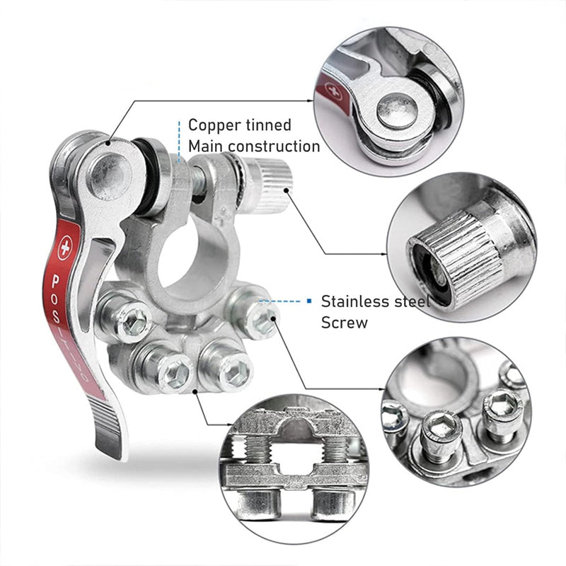 2x 12V 4Way Car Battery Terminal Connectors Clamp