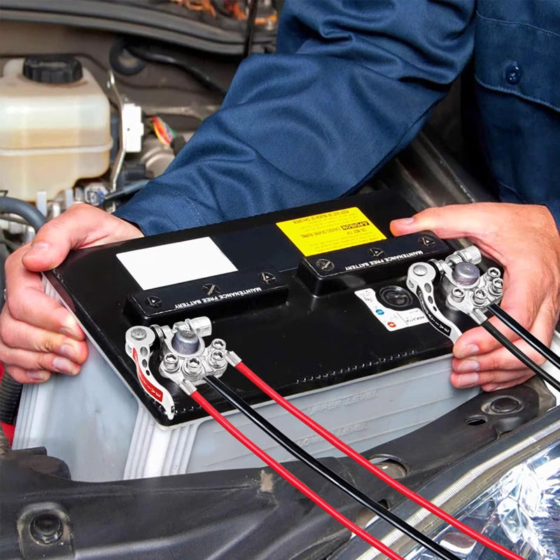 2x 12V 4Way Car Battery Terminal Connectors Clamp